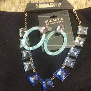🦊 beautiful pair of earrings that are blue.